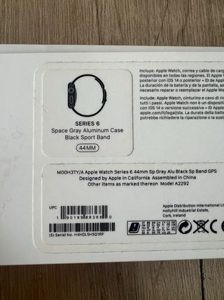 Apple Watch Serie 6 GPS Grigio Siderale