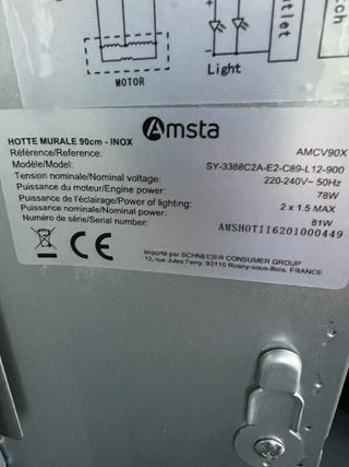 Campana Extractora 90cm Nueva