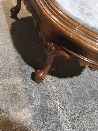 Mesa de centro madera y mármol