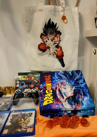 PS41tbDRAGONBALL+ mando+juegos a elegir+bolsa DB