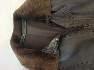 Cazadora aviador marrón talla 54.