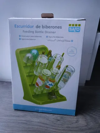 Escurridor de biberones azul