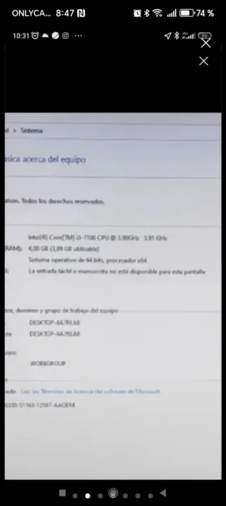 PC Dell i3-7100 4GB RAM