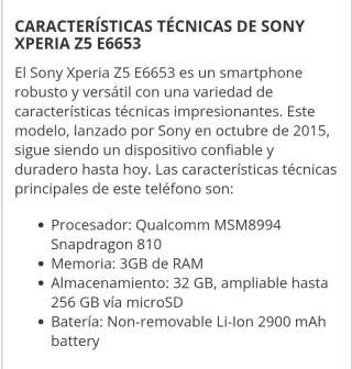Sony Xperia Z5 3/32GB Nero