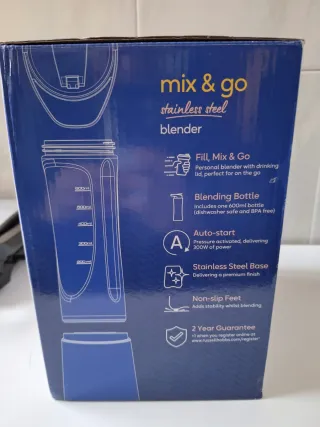 Batidora Russell Hobbs Mix & Go nueva sin usar