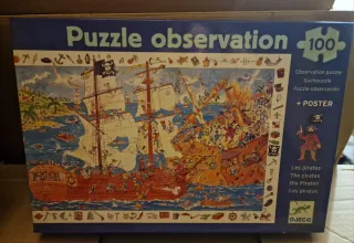 Puzzle Djeco Los Piratas 100 piezas
