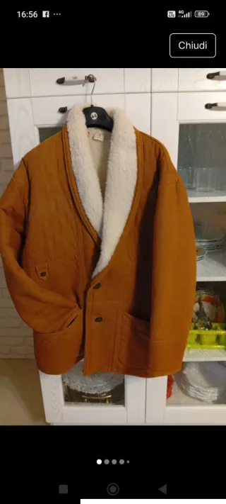 Giacca Donna Montone Shearling Marrone