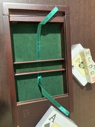 Set de cartas y dominós de madera