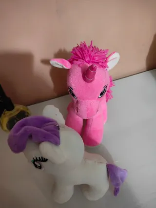 Coppia Peluche Unicorno Rosa e Bianco