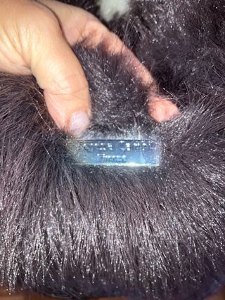 Borsa in pelliccia sintetica marrone