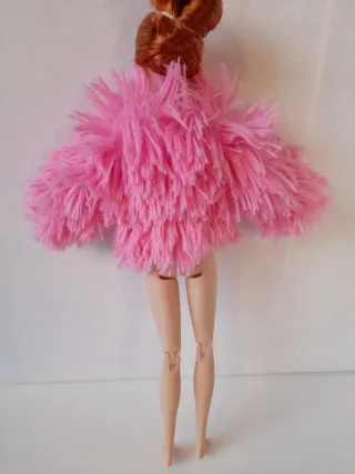 pelliccia rosa Barbie Extra #3