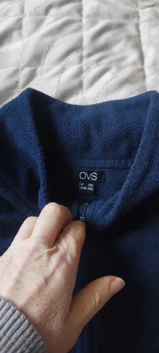 Felpa uomo blu con zip