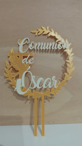 Topper Tarta Comunión personalizada