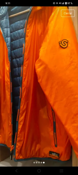 Cazadora reversible acolchada hombre