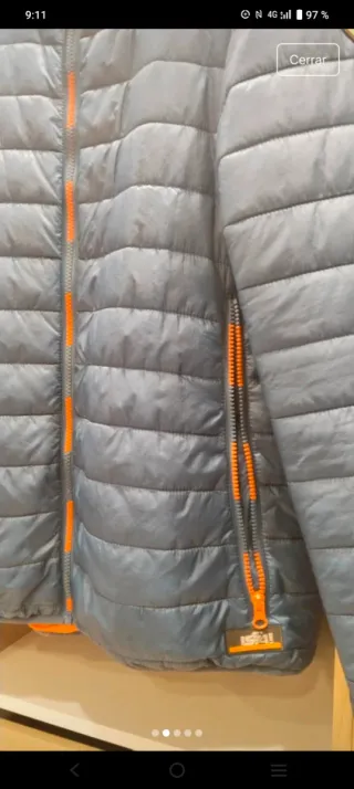 Cazadora reversible acolchada hombre