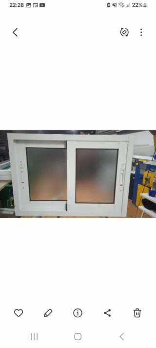 Ventana corredera blanca 70x50 cristal traslucido