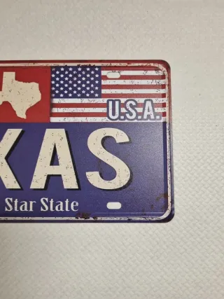 Insegna Metallo Texas Vintage Style USA
