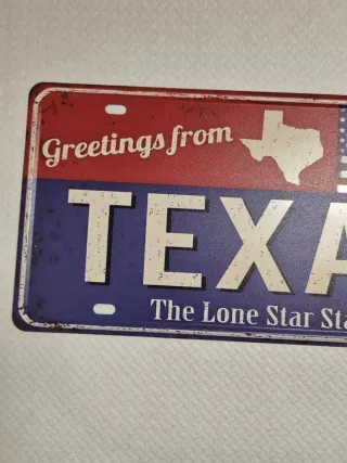 Insegna Metallo Texas Vintage Style USA