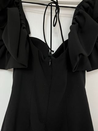 Vestido negro destellos plateados Zara