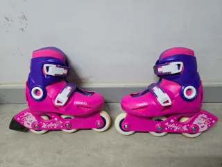 Patines Oxelo Niña Rosa y Morado