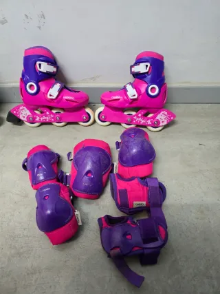 Patines Oxelo Niña Rosa y Morado