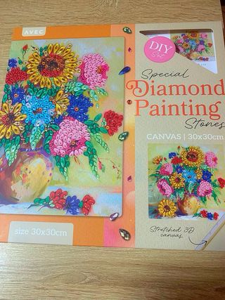 Quadro con fiori in vetro e plastica