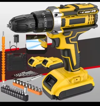 Taladro Atornillador Eléctrico Amarillo