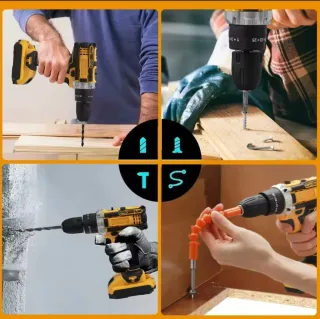 Taladro Atornillador Eléctrico Amarillo