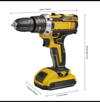 Taladro Atornillador Eléctrico Amarillo