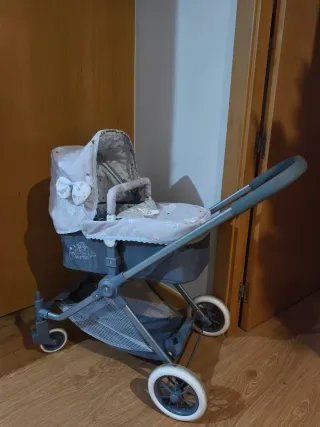 Carro de muñecas rosa con ositos