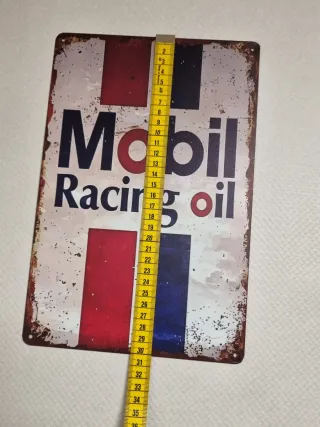 Insegna Metallo Mobil Racing Oil Vintage Style