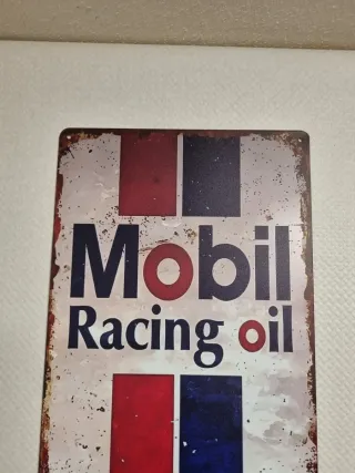 Insegna Metallo Mobil Racing Oil Vintage Style