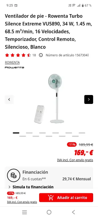 NUEVO Ventilador Rowenta Turbo Silence Extreme+