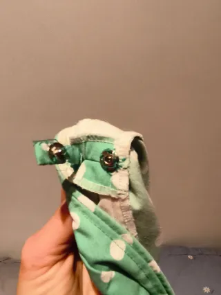 Traje de flamenca verde agua con lunares blancos