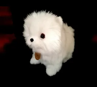 Peluche cachorro bichón maltés  Muy realista NUEVO