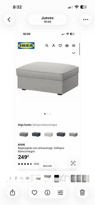 Poggiapiedi/ Pouf Ikea KIVIK con spazio di archiviazione