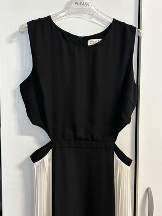 Abito lungo donna nero e bianco