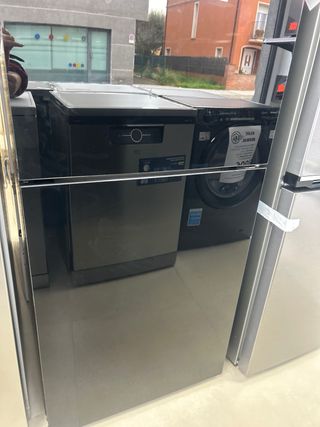 Nevera Alpha Combi Cristal Negro