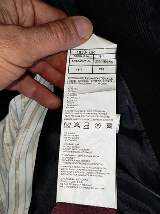 Blazer Pana negra de Springfield algodon 100%