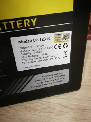 Batería litio LitoKala 310a 12v LiFePO4