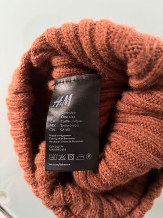 Berretto H&M tg. unica color marrone/arancio