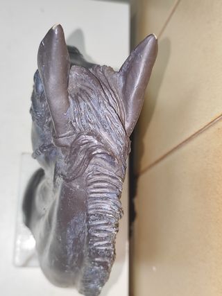 busto decorativo cabeza caballo vintage marmol
