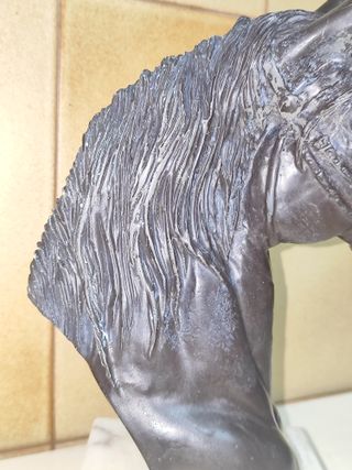 busto decorativo cabeza caballo vintage marmol