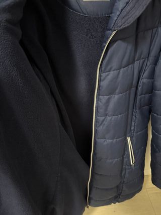 Chaqueta impermeable azul para mujer