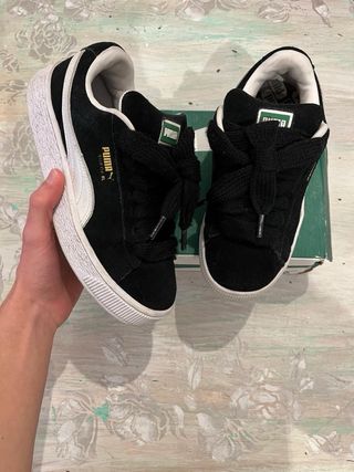 Puma Suede XL Scarpe da Ginnastica Nero Bianco Tg