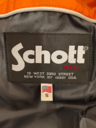 Chaqueta Schott Naranja Plumas