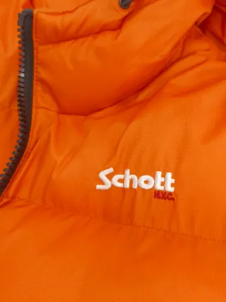 Chaqueta Schott Naranja Plumas
