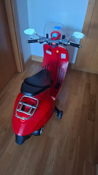 Moto Eléctrica Infantil Roja, auténtica, grande