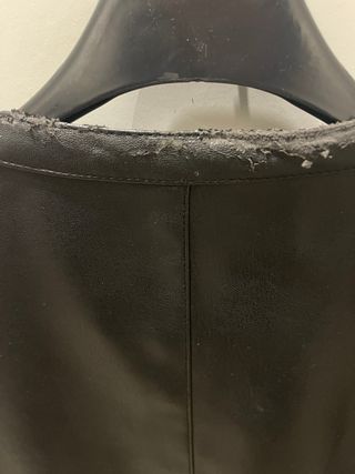 Giacca in pelle nera Zara Tg L