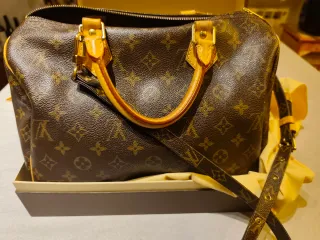 Bauletto Louis Vuitton monogram marrone e oro